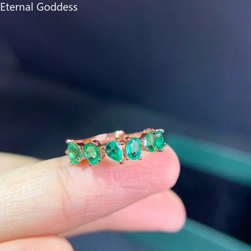 

925 Sterling Silver Vintage Emerald Ring Women Light Luxury Fashion Wedding Engagement High-end Jewelry Girlfriend Gift