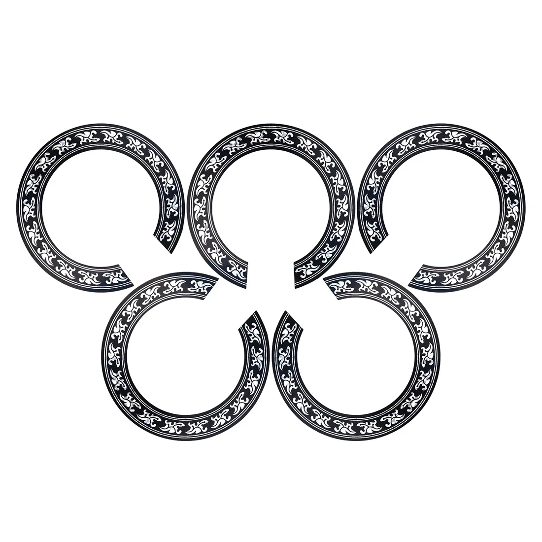 IRIN 5Pcs Guitar Sound Hole Sticker Rose Decal Sticker Personalized Adhesive Sticker for 39 Inch Classical Guitar Accessories