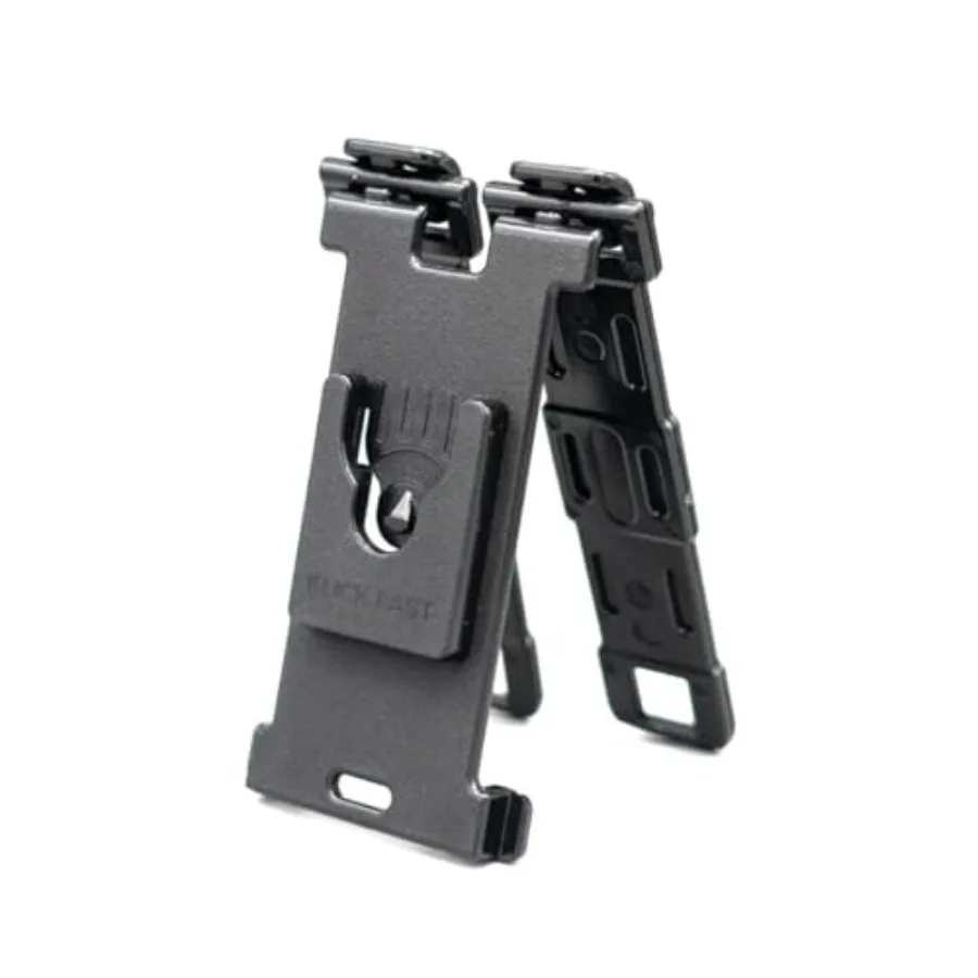 

Police body camera mount for Delta Molle systems: lightweight aluminum, black, klick Fast stud compatibility with Axis W100/W10