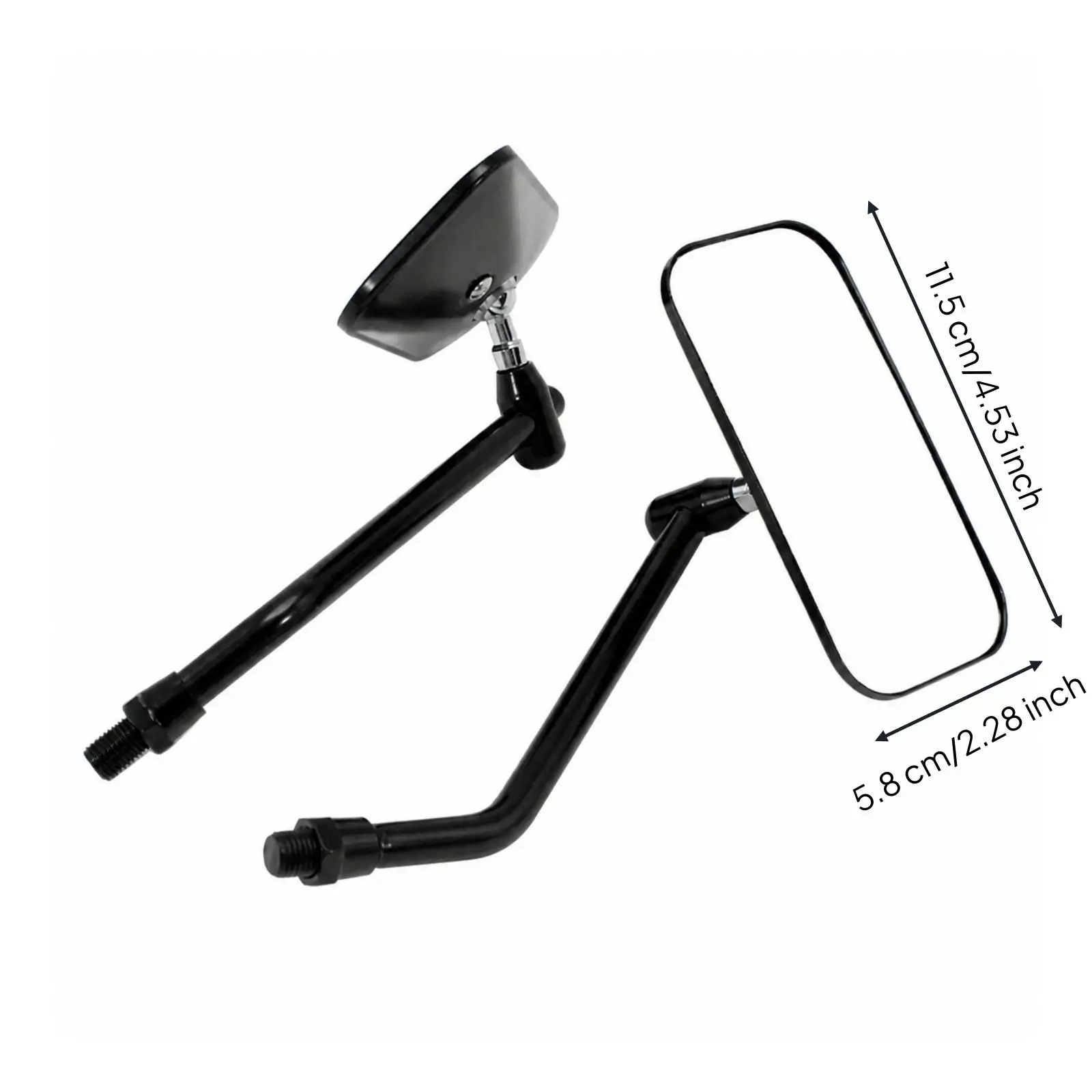 Metal Bicycle Rearview Mirror Adjustable Stem for Scooter Electric Bike Handlebar Safety Visibility
