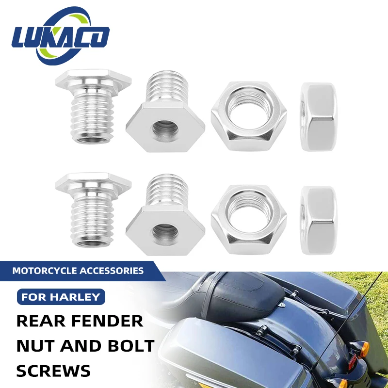 

Chrome Motorcycle 4x Rear Fender Screws Mounting Bolts Kit For Harley Touring Road King Road Electra Glide Ultra Limited 2009-UP