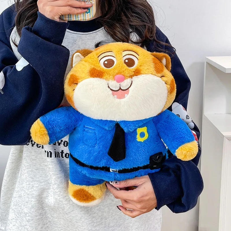 Muñeco oficial de leopardo de Disney de 35/45cm, juguete de peluche, muñeco de zorro Nick Crazy Zootopia 2, muñeco oficial de leopardo, regalo de Navidad para niños