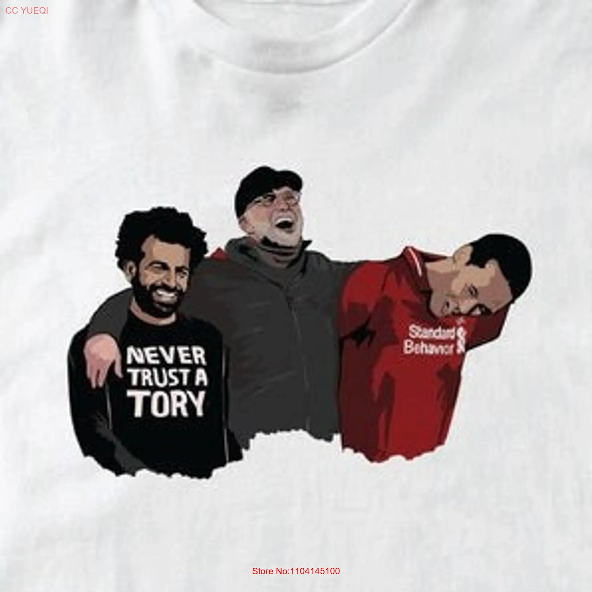 Футболка с длинным или коротким рукавом Mo Salah Never Trust A Tory Футболка с длинным или коротким рукавом Mo Salah Never Trust A Tory