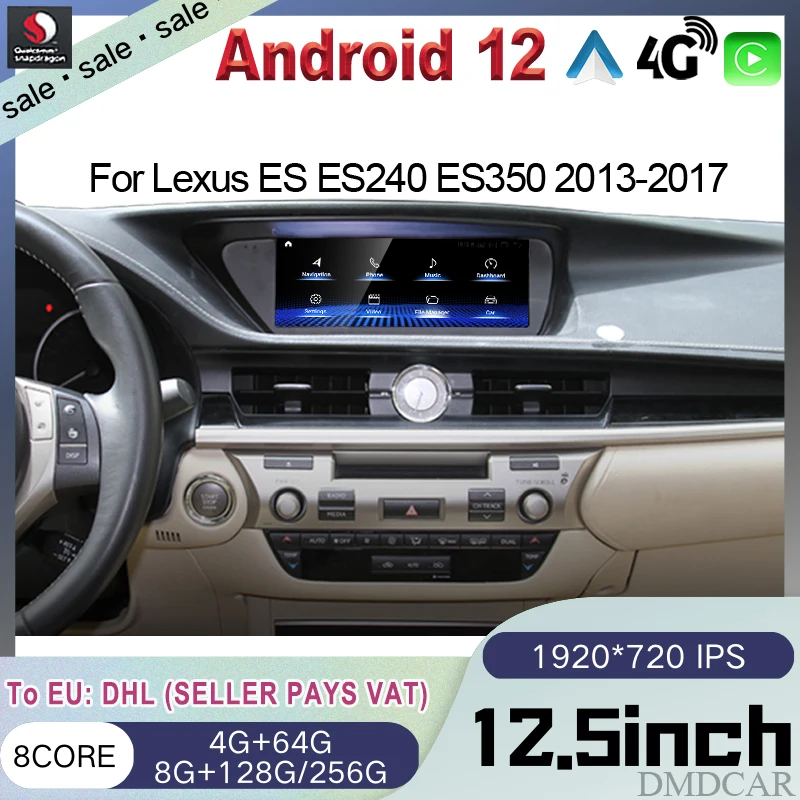 

Android 12 Car Radio For Lexus ES240 ES250 ES350 ES300h 2013-2017 ES Multimedia Video Player CarPlay Autoradio Stereo