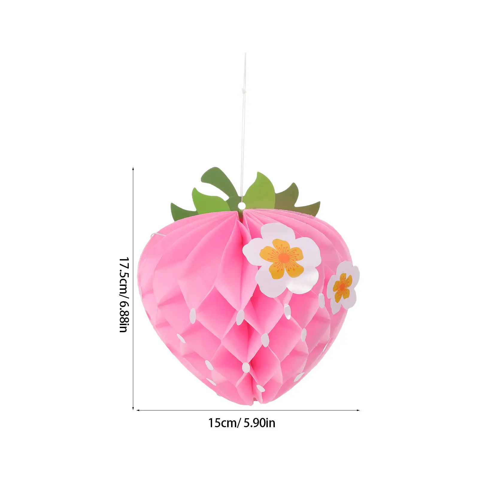 8 Pcs Strawberries Strawberry Birthday Suppiles Centerpieces Party Decor Honeycomb Ornament Table Paper Decoration