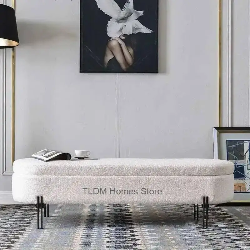 

Nordic Light Stools Door Household Changing Shoe Luxury Ottomans Living Room Furniture Bedroom Storage Sofa Bench Shoe Stool 스툴