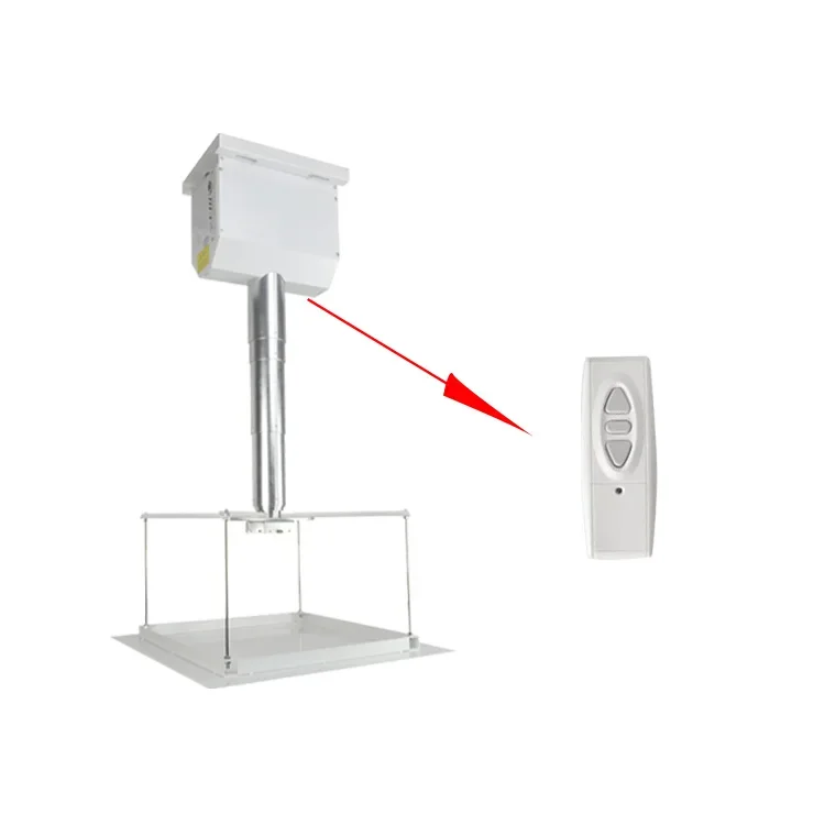 Custom Factory Electric Projector Lift Motorized Aluminum Alloy Hanger Hidden Ceiling Bracket Presentation Equipment Accessory
