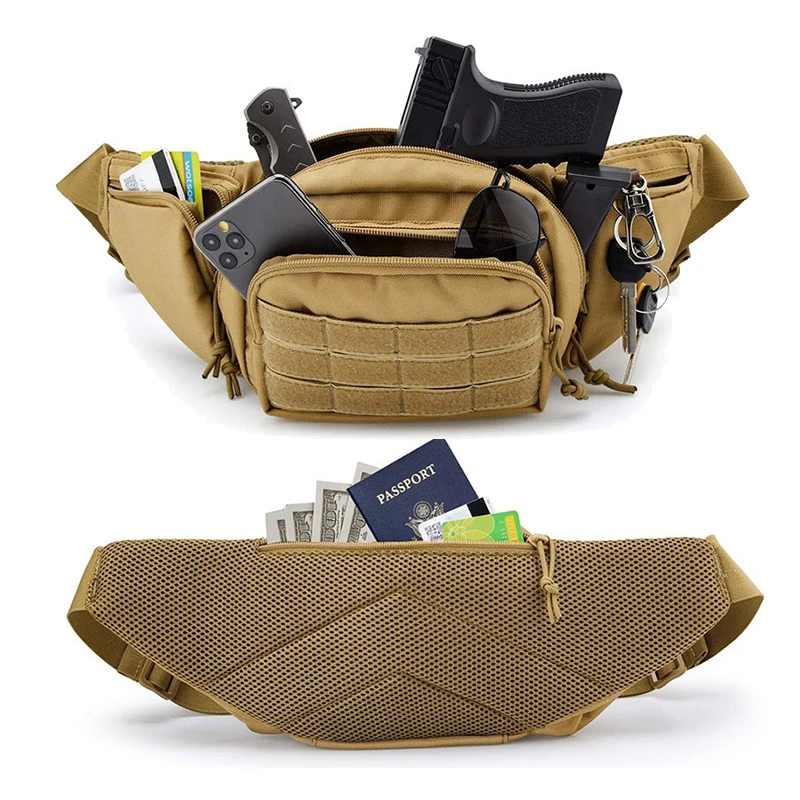 

Tactical Waist Pack Nylon Bodypack Hiking Phone Pouch Outdoor Sports Army green Men Hunting Climbing Camping Belt Cs Bags