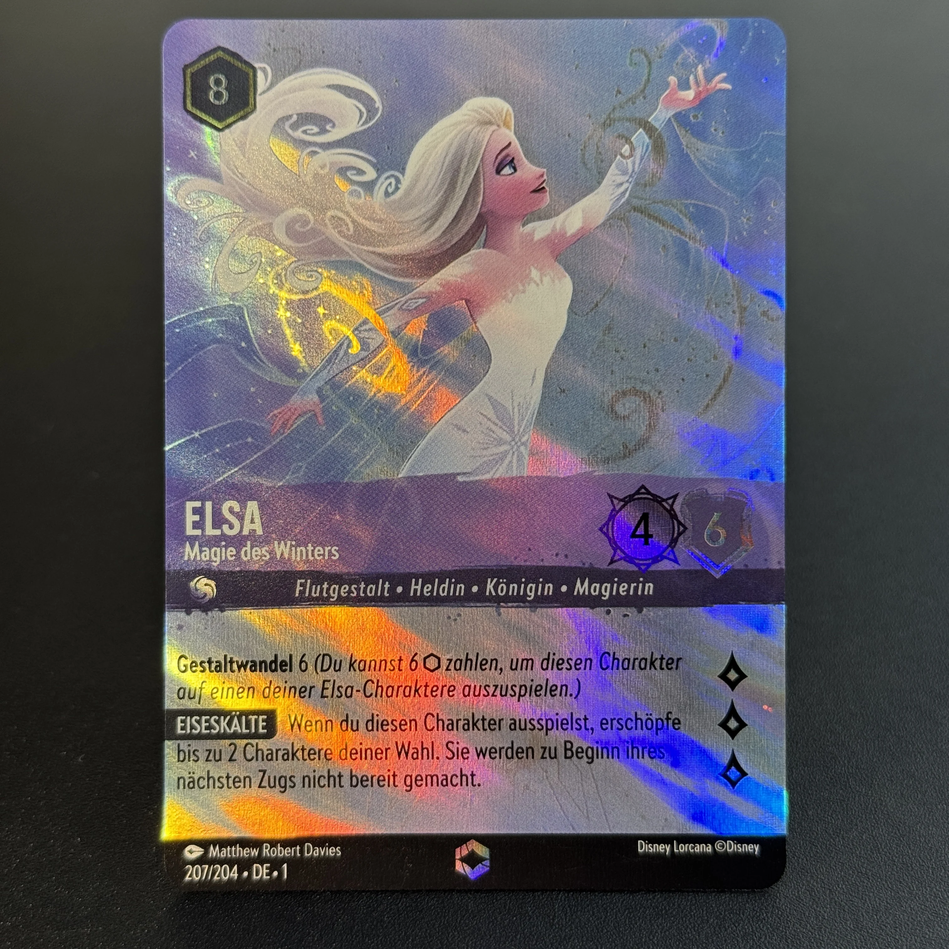 Lorcana Alemania capítulo tarjeta DE aluminio encantado DE lámina TCG Proxy Isla De Archacia cielos brillantes tarjeta DE juego DE mesa DE retorno DE Ursula