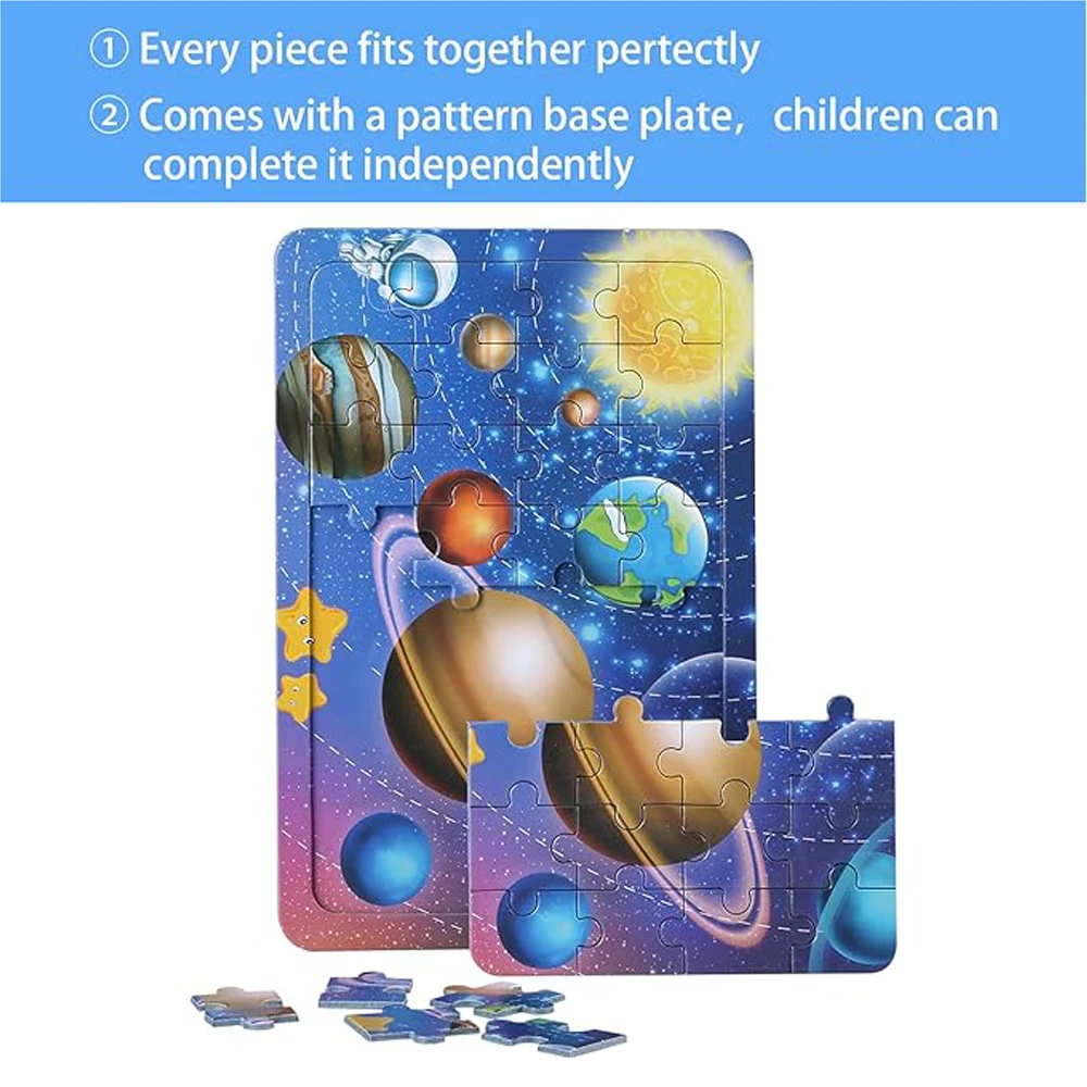 32 Piece Jigsaw Puzzle for Kids Montessori 3D Puzzle Cartoon Animal Jigsaw Puzzle Board Game Kids  Early Educational Toys Gifts