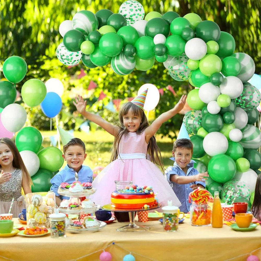 Jungle Retro Avocado Green Balloon Chain Set Balloon Arch Garland Kit Birthday Scene Home Garden Decoration