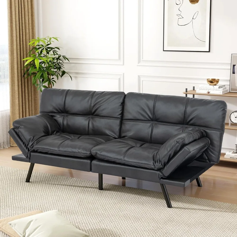 

Sofa Bed Couch, 71" Convertible Sofa Bed, Space-saving Loveseat With Adjustable Backrest & Armrest For Living Room,