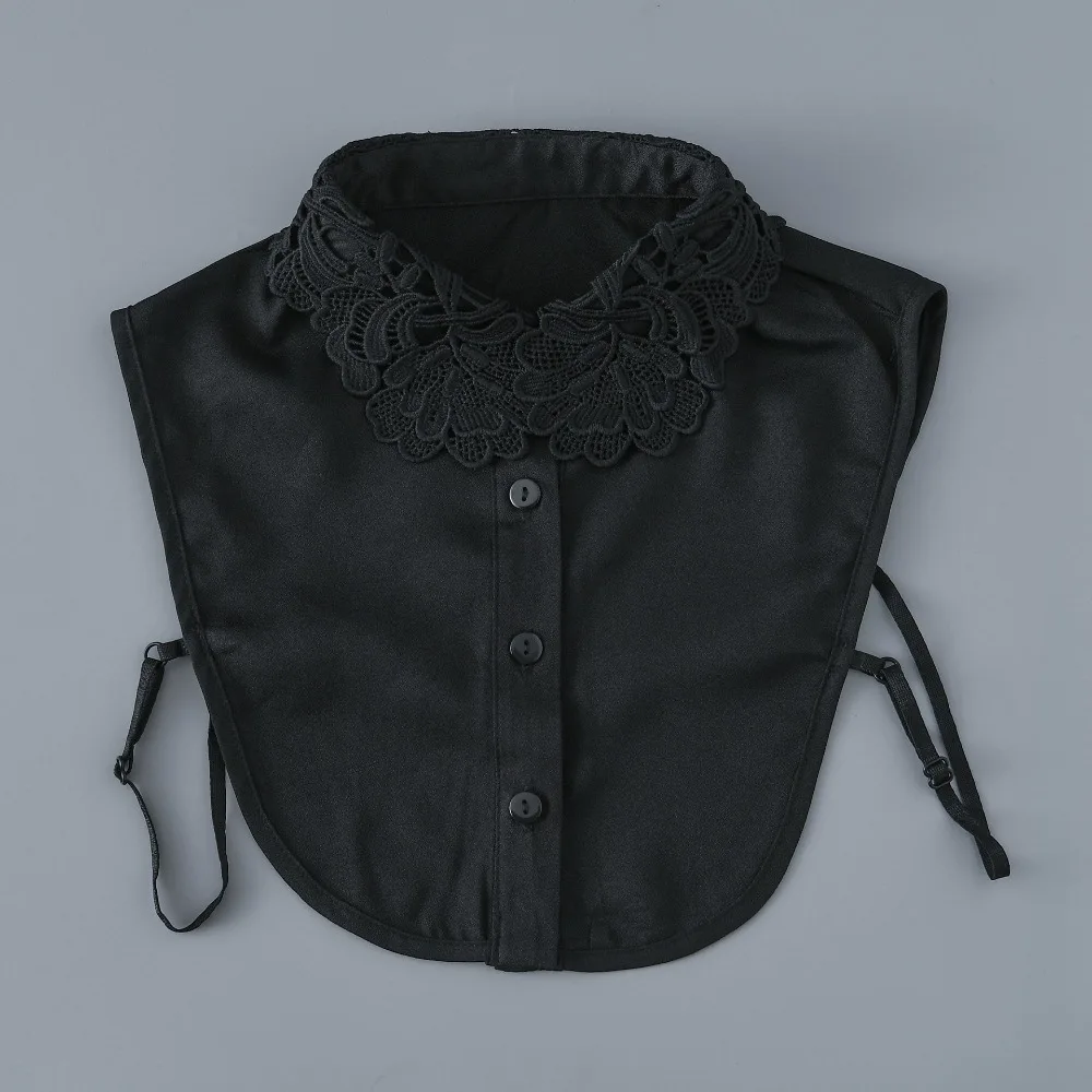 

Отстегивающийся кружевной воротник-накладка (белый/черный) для женщин и девушек