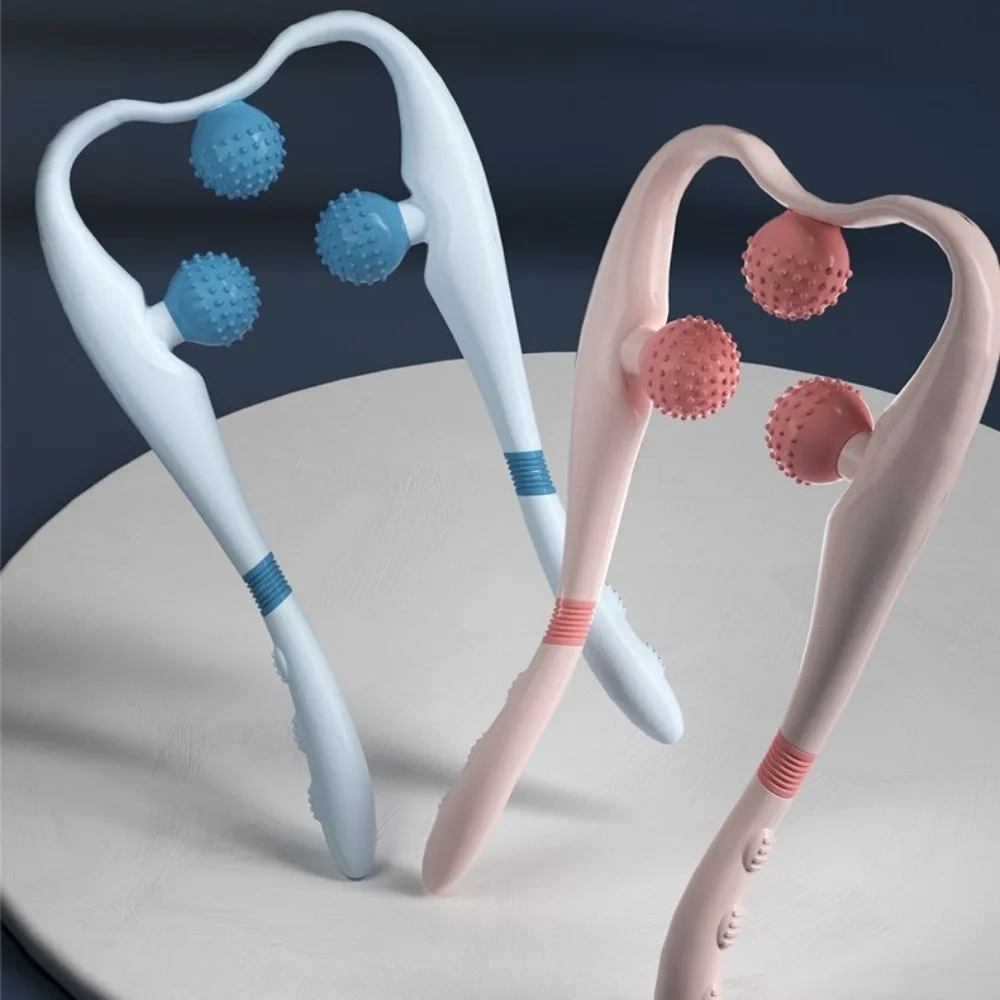 أداة تدليك عنق الرحم الاهتزازية تعديل ثلاثي المستويات مقبض ممتد مدلك الرقبة الأسطوانة كرات ثلاثية مريحة #3