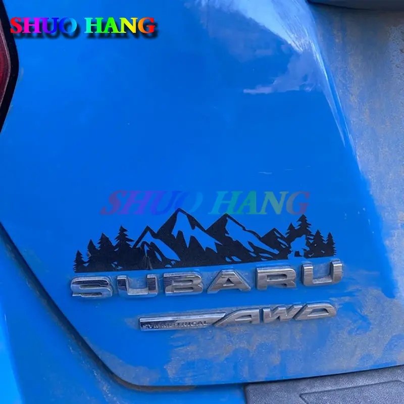 Sasquatch الأشجار الجبلية الشارات ، شعار سيارة ديكور ملصقات الرسم ل سوبارو 'فورستر CrossStrek Outback صعود الملحقات