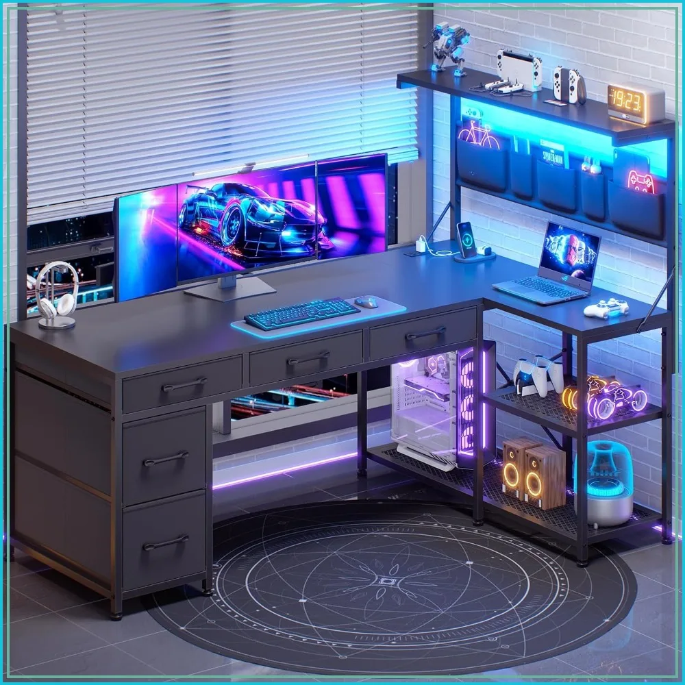L Shaped Gaming Desk 47.2