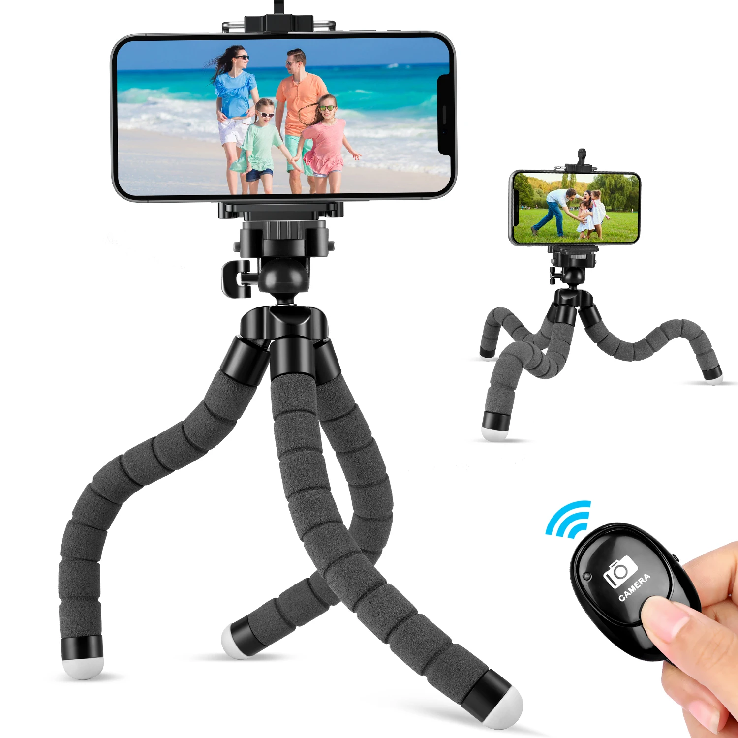 

Phone Tripod Portable Flexible Tripod with Remote for Cellphones Camera Webcam Mini Travel Tripod Stand Holder for Video Record