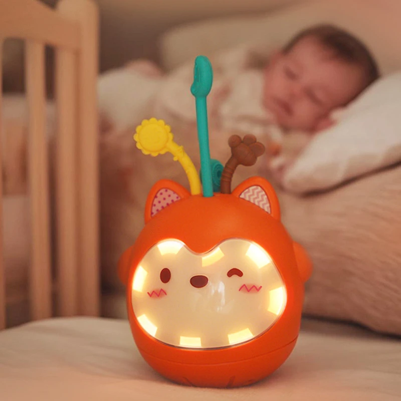 

Silicone Pull String Baby Toy Silicone Baby Musical Light Up Toys Fine Motor Educational Learning Activity Gift For 0-3 Month