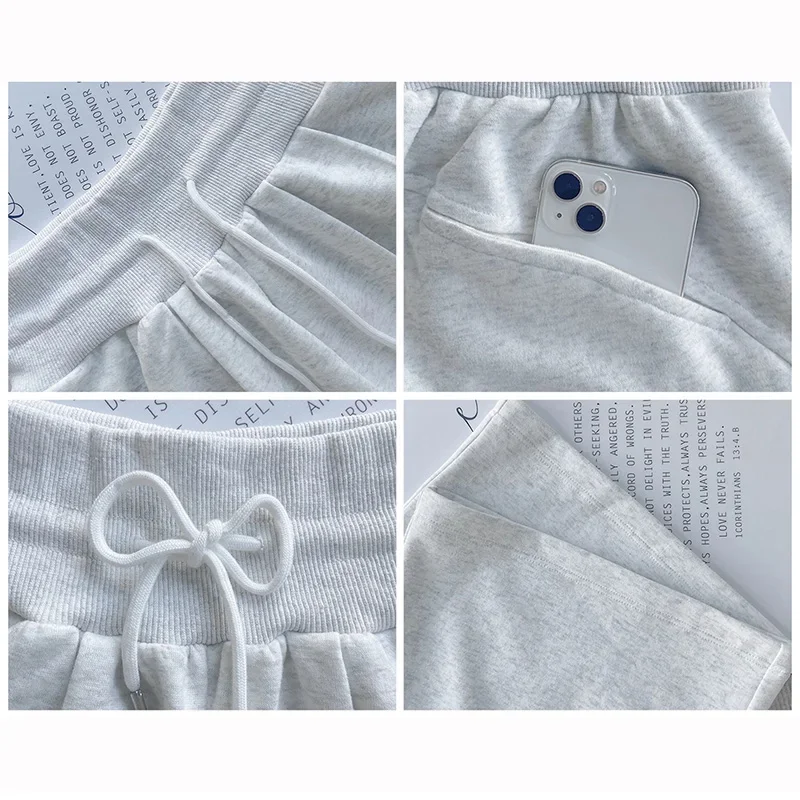 Mädchen Hohe Taille Bequeme Dünne Jogginghose Weibliche Casual Täglichen Gerade Bein Hosen Frauen Klassische Mode Feste Hosen