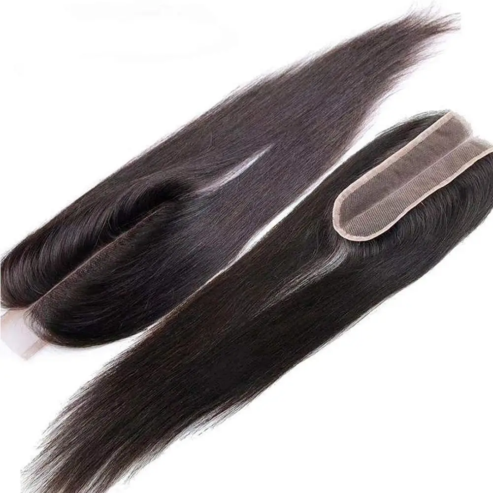 Бразильские 2x6 кружевные застежки, человеческие волосы, прямые 2x6, швейцарские прозрачные кружевные застежки, 10-26 дюймов, натуральный цвет для чернокожих женщин