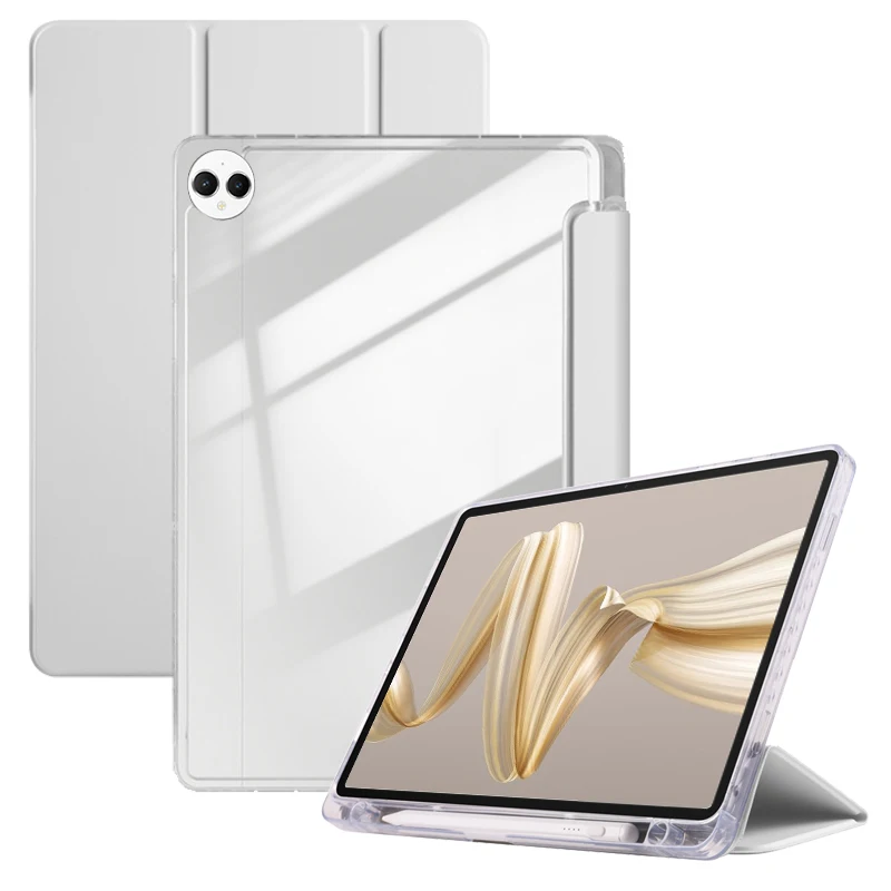 Etui na Huawei Matepad Pro 12.2 z uchwytem na ołówek, składane, akrylowe, przezroczyste, twarda obudowa na Funda MatePad Pro 12 2 2025 — zdjęcie produktu 7