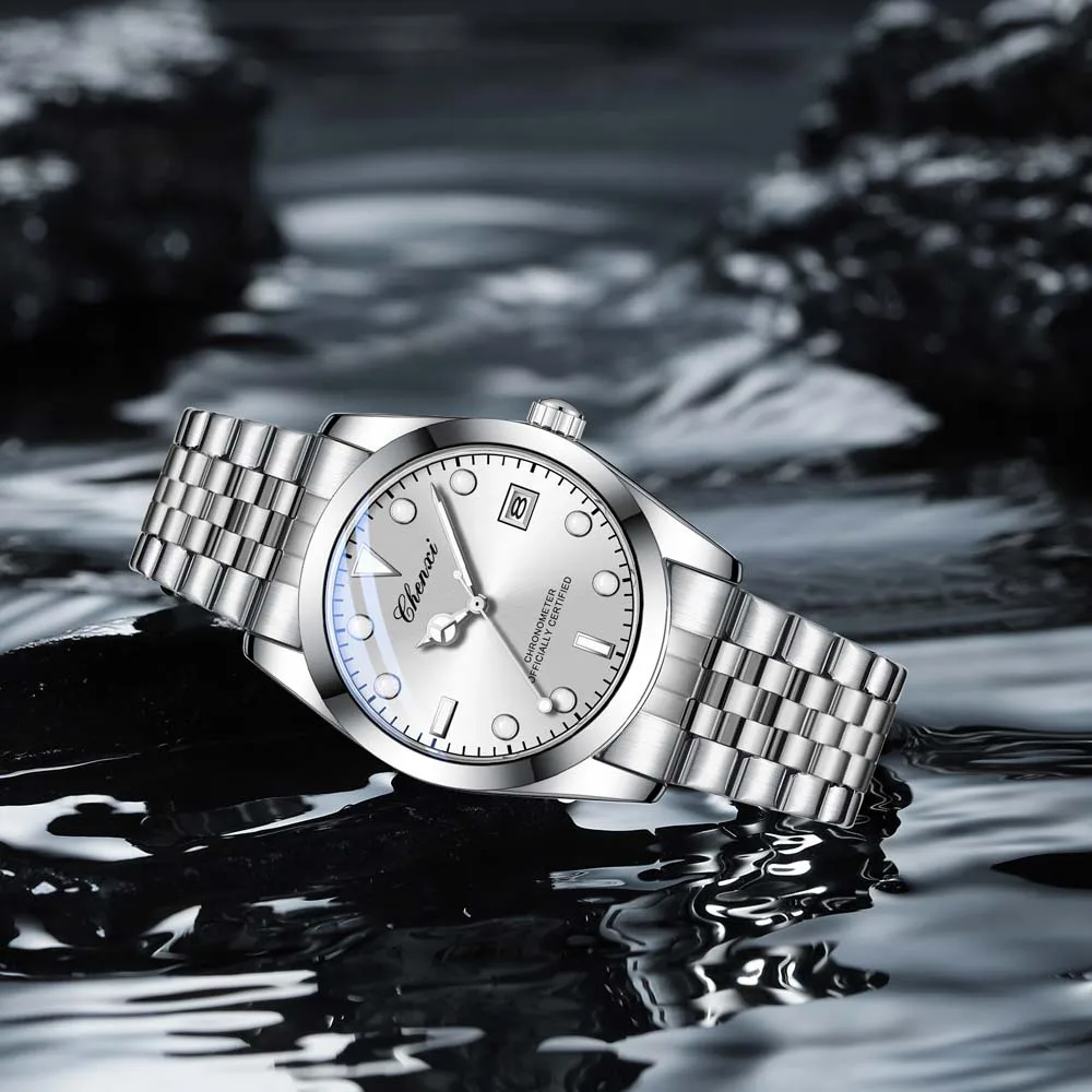 CHENXI New Men's Automatic Mechanical Watch Sleek and Elegant Luminous  Water-Resistant Stylish Men's Timepiece
