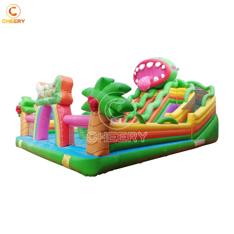 Fun Jumping Game Inflatable Slide Panda Park Inflatable Bouncer Pvc Castle Bounce House With Blower