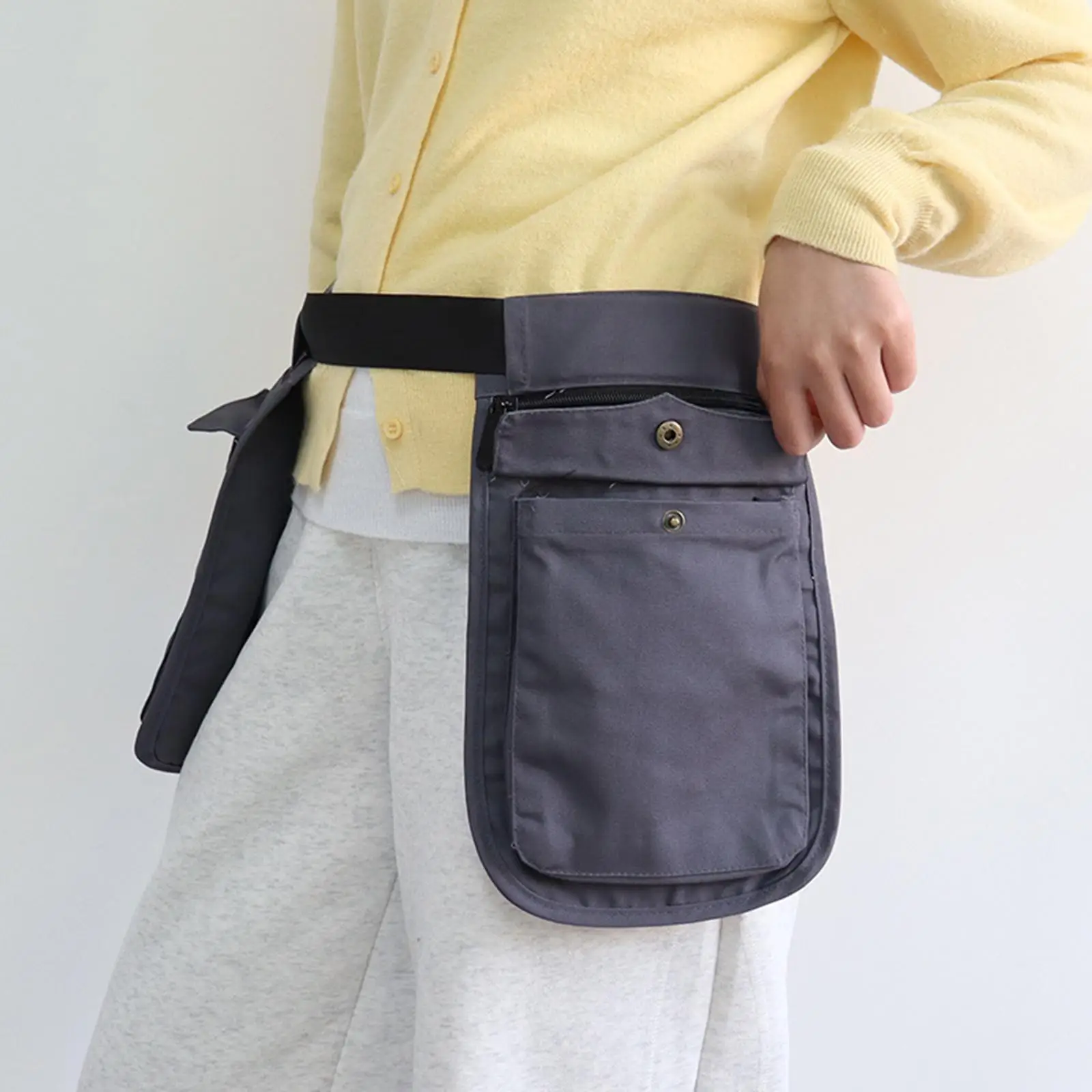 

Outdoor Canvas Waist Belt Apron Bag Multi Pocket Tool Pouch Organizer for Gardeners Yard Work