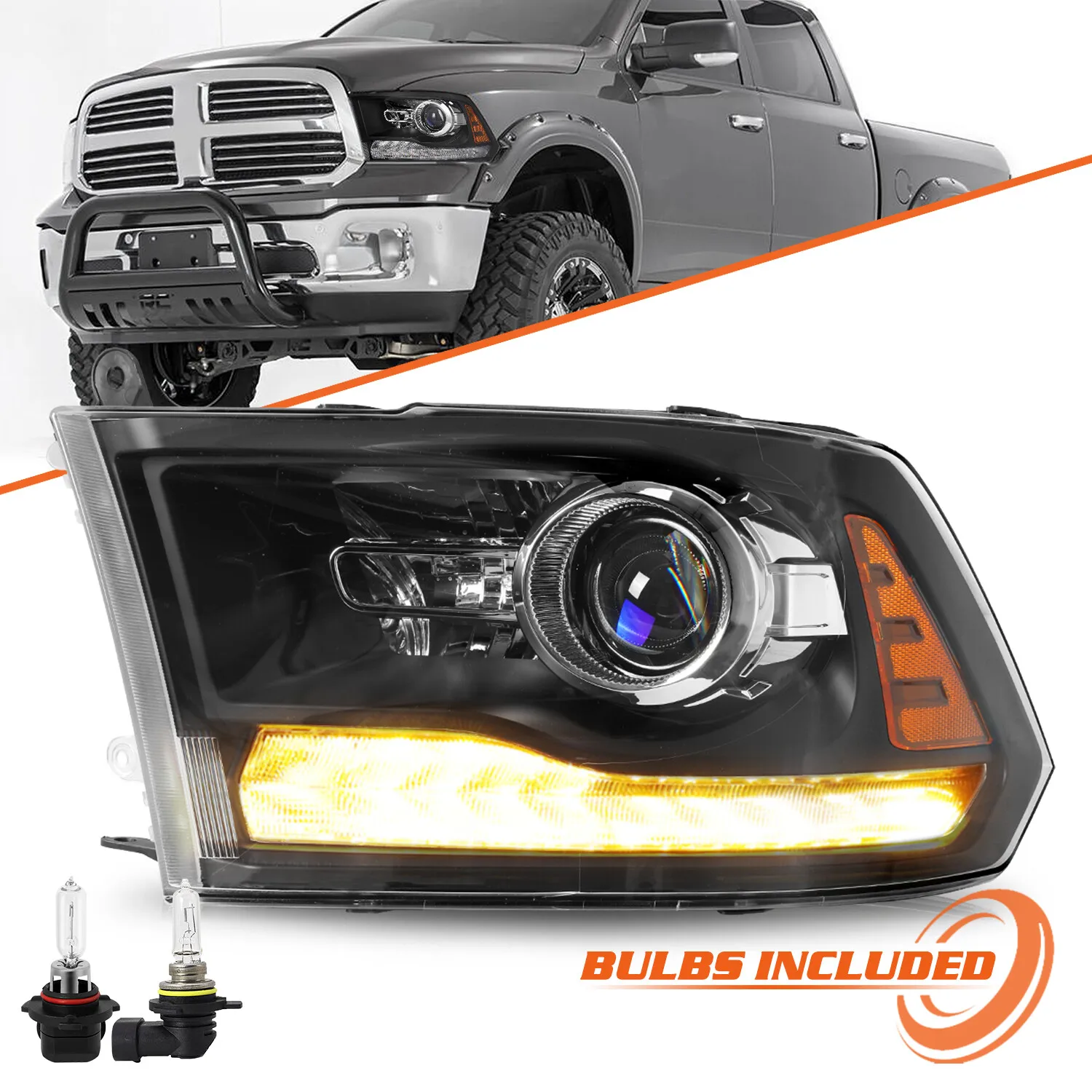 

LED Projector for 2013-2018 Dodge Ram 1500 2500 3500 Headlight LH Driver Side