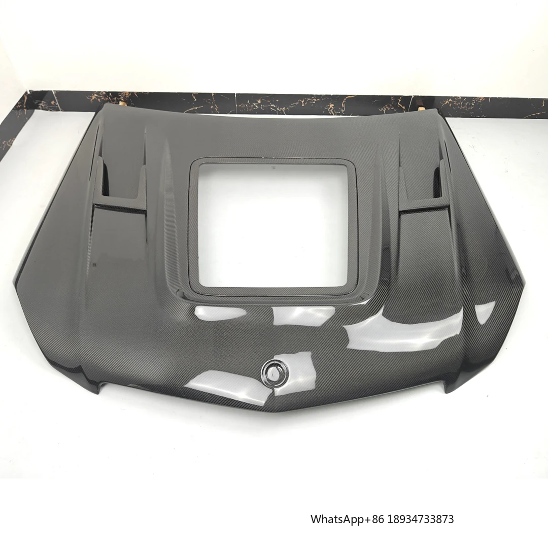 W204 C63 C200 C300 C350 Transparent Glass Carbon Fiber Hood for Mercedes-Benz C-Class 2011-2014