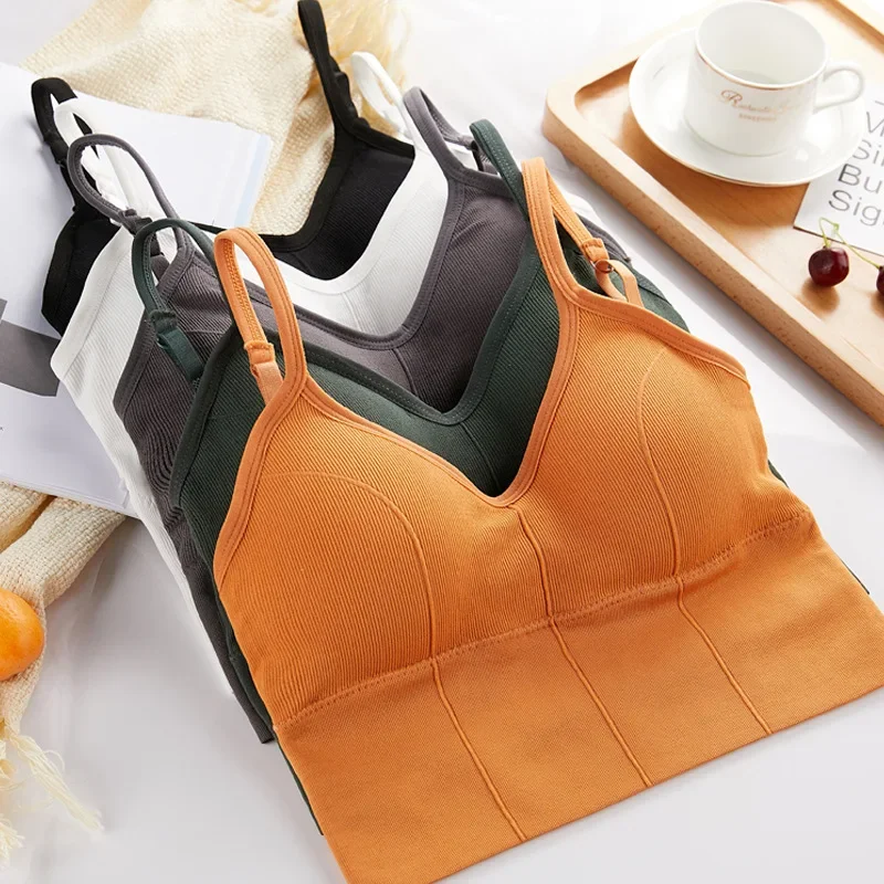 Sexy Sports Bra Backless U-shaped Beautiful Back Sling Underwear Women's Thin Section Seamless Yoga Bra Gathered Strapless Bra