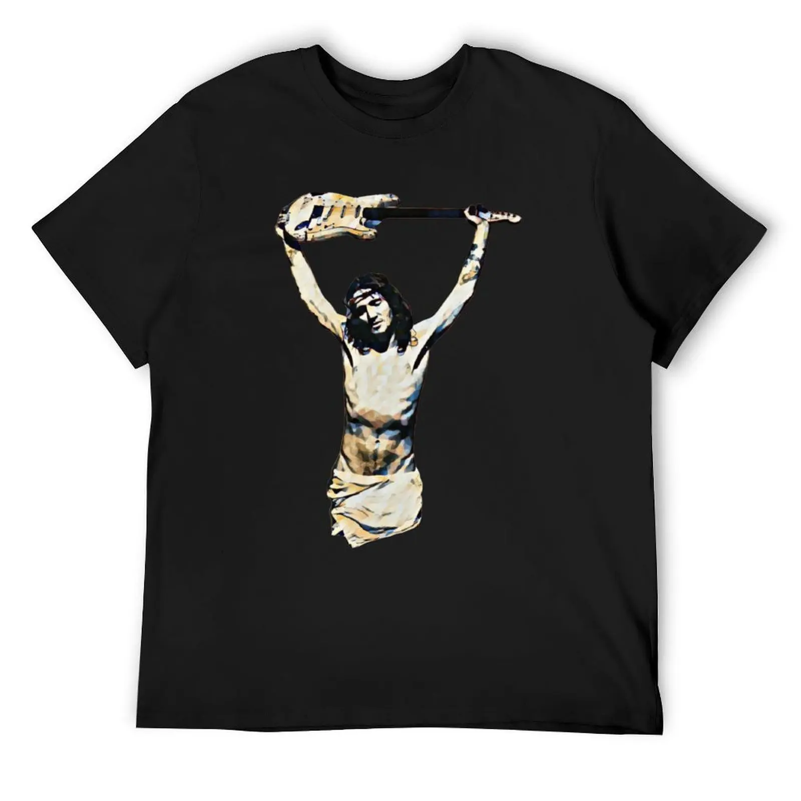 

Jesus Christy Guitar - John Frusciante T-Shirt oversized vintage Clothing t shirts for men graphic