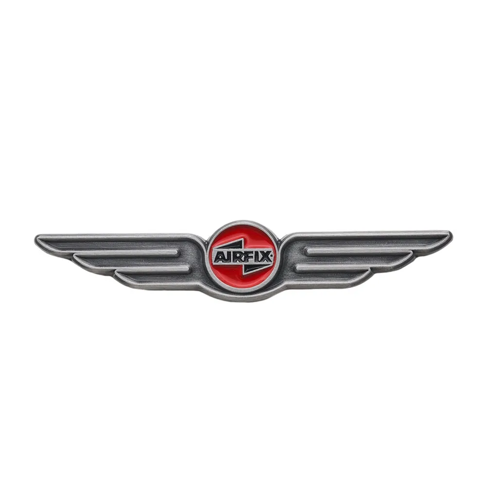 Airfix Logo-Brosche, klassischer roter Kreis, Flügel, Metall-Reversnadel, Retro-Flugzeugmodell, Fan-Abzeichen, Kleidung, Rucksack, Schmuck, Accessoires – Detail 5
