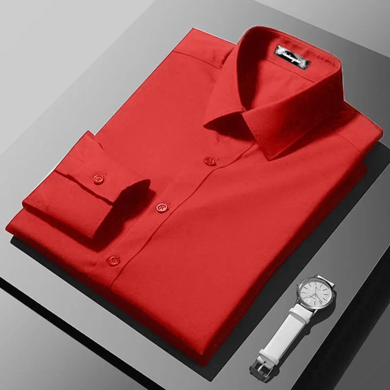 fitted lace wedding dress Daniel Ellissa Men's Basic Solid Dress Shirt - Slim Fit - Orange - 16.5 34/35 main image 0