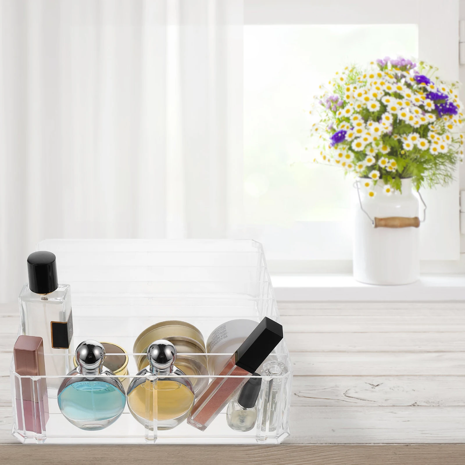 

Acrylic Eye Storage ganizer Eye Shadow Box Container Divided Box for Lipsticks Home Lipsticks Holder Decor