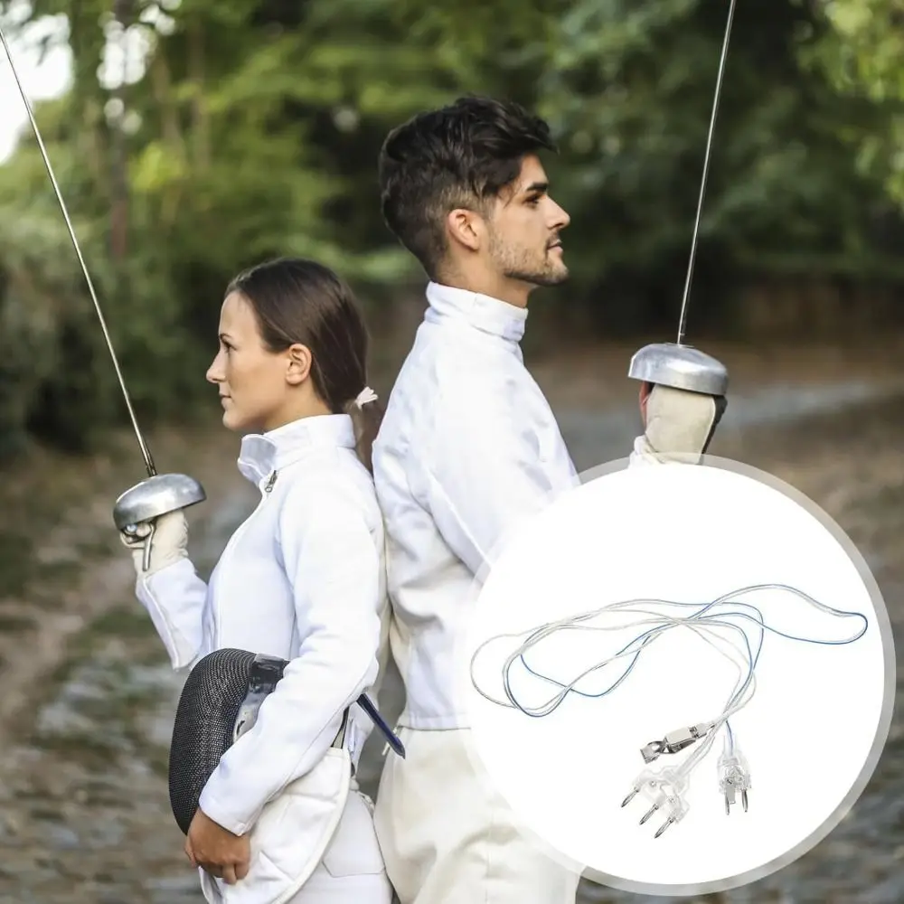 

Transparent Fencing Body Cords Hand Line Stainless Steel Epee Body Cable Flexible Mask Connector Fencing Foil Wires