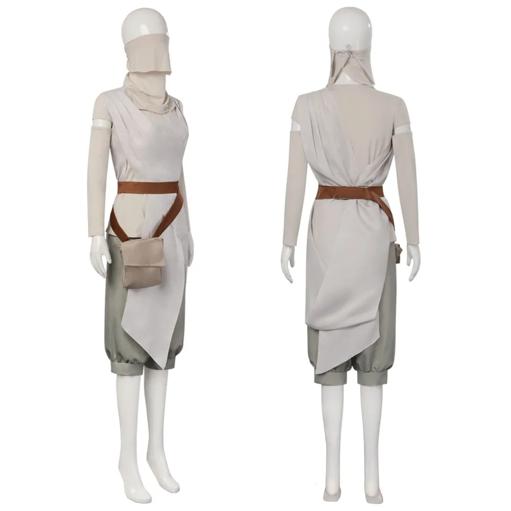 Women's Star Wars Rey Role Playing Costume3D Large XS-XXXL Skywalker Jedi Uniform with Bag Mask Bag Halloween Carnival Party Set - view 3