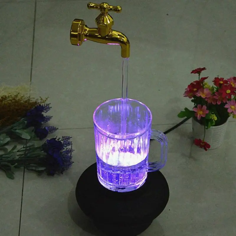 Invisible Floating Faucet Water Fountain Kits Tap Running Lights Holiday  Invisible Flowing Spout Watering Can Fountain