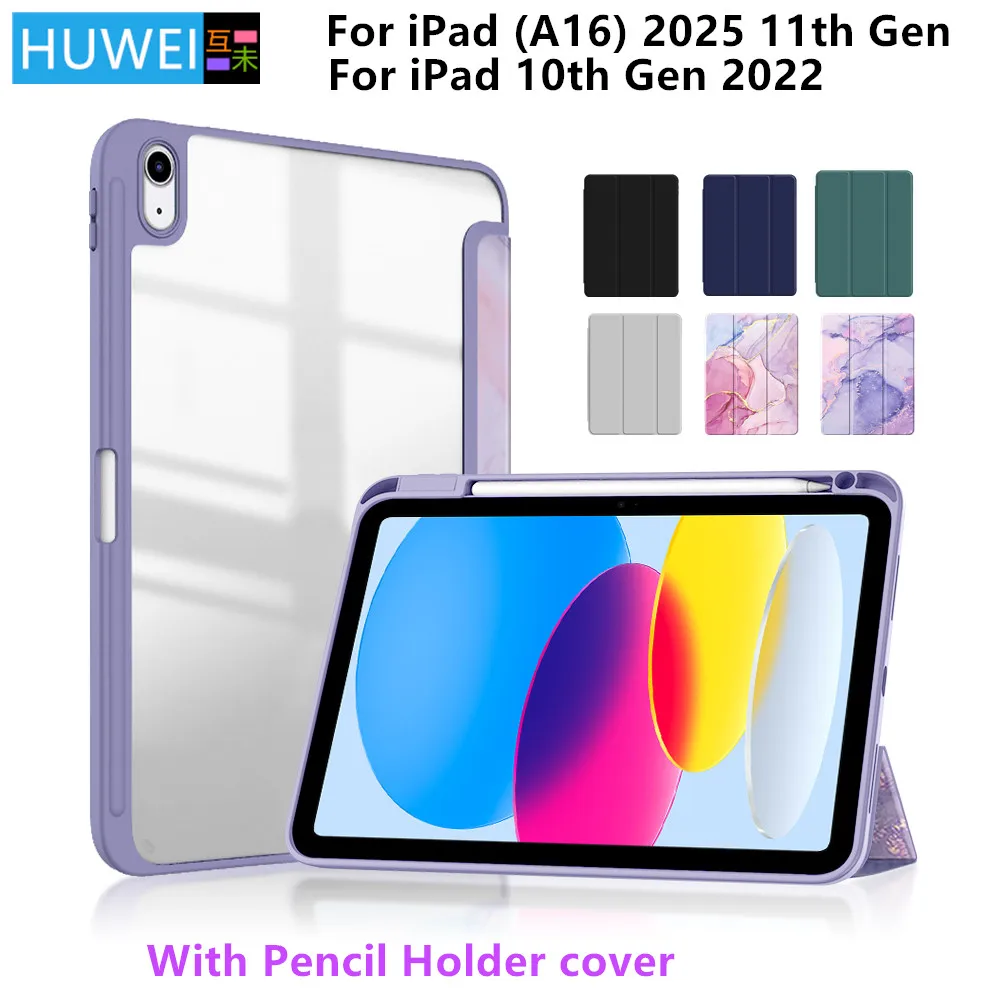 

For iPad A16 11 Inch Case 2025 iPad 11th Cover with Pencil Holder for iPad 10th 11th Generation Case Auto Sleep Wake iPad (A16)