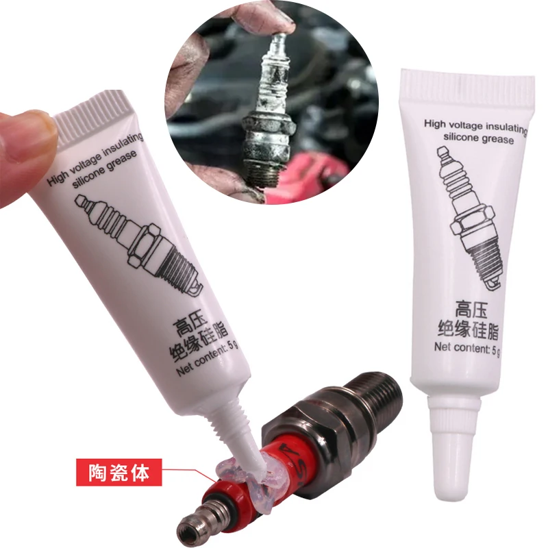 Car Spark Plug High Voltage Insulated Silicone Grease Ignition Coil Car Spark Plug High and Low Temperature Corrosion Resistance