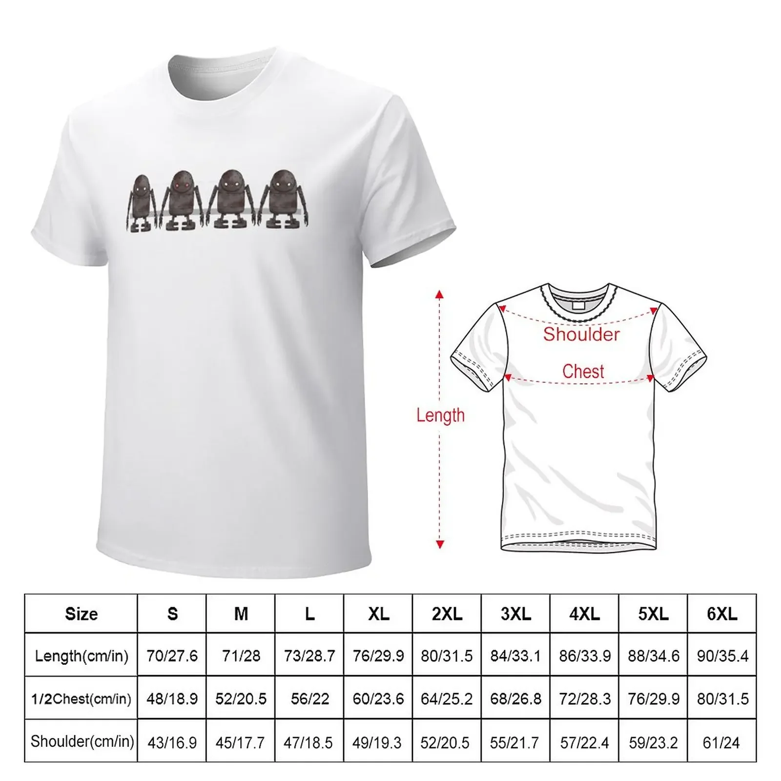 4 Little Machines T-Shirt plain kawaii clothes shirts graphic tees mens tall t shirts