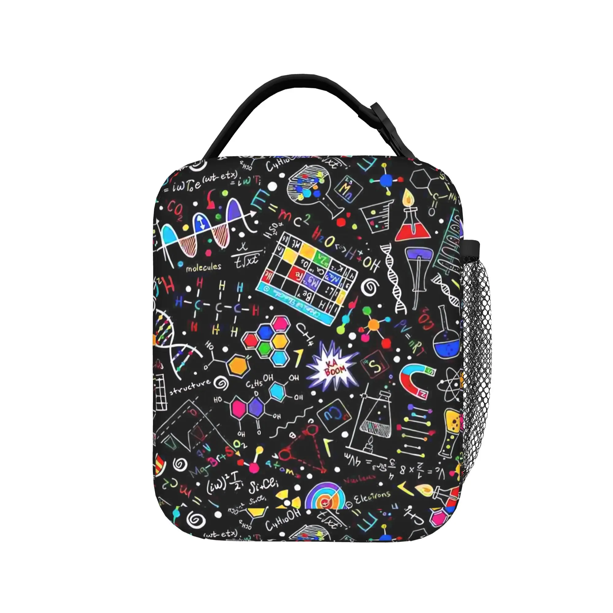 Math Rubik Rubix Rubics Player Cube Math Lunch Bag  Portable Lunch Box Women School Graphic Design Cooler Bag Tote Handbags