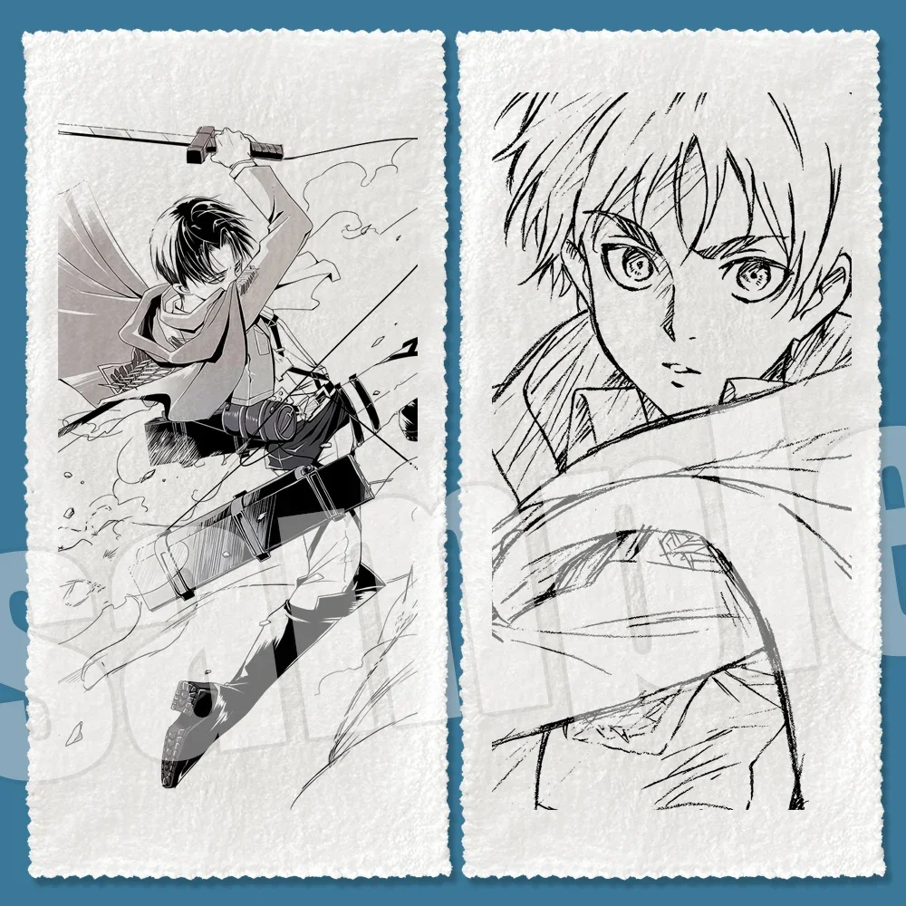 

Anime Shingeki No Kyojin/Attack on Titan Levi Ackerman Cosplay Coral Fleece Towel Skin-friendly Soft Cartoon Ambitus