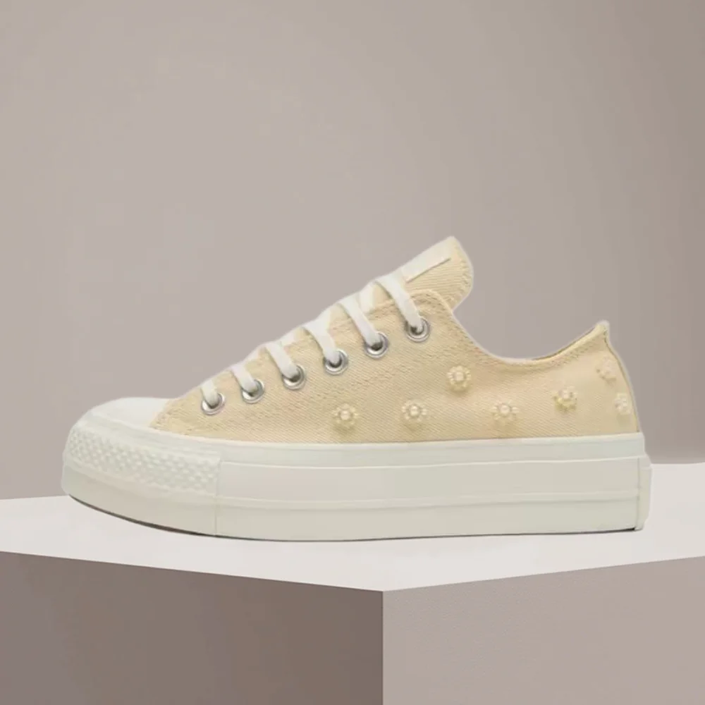 Converse All Star Lift Low-Top Canvas Sneakers–Yellow,Comfortable Snug Fit,Non-Slip Traction Outsole&Durable Unisex A17790C