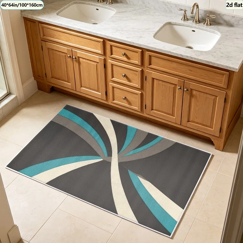 Modern Curved Striped Geometric Carpet, Stylish Carpet, Suitable for Living Room, Bedroom, Office, Home Decoration - AliExpress 15 4