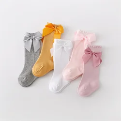 Lawadka 5Pairs/pack Children's Girl Socks Cotton Bow Baby Long Socks Fashion Princess Kids Sock For Girls 0-7Years Stocking 2024