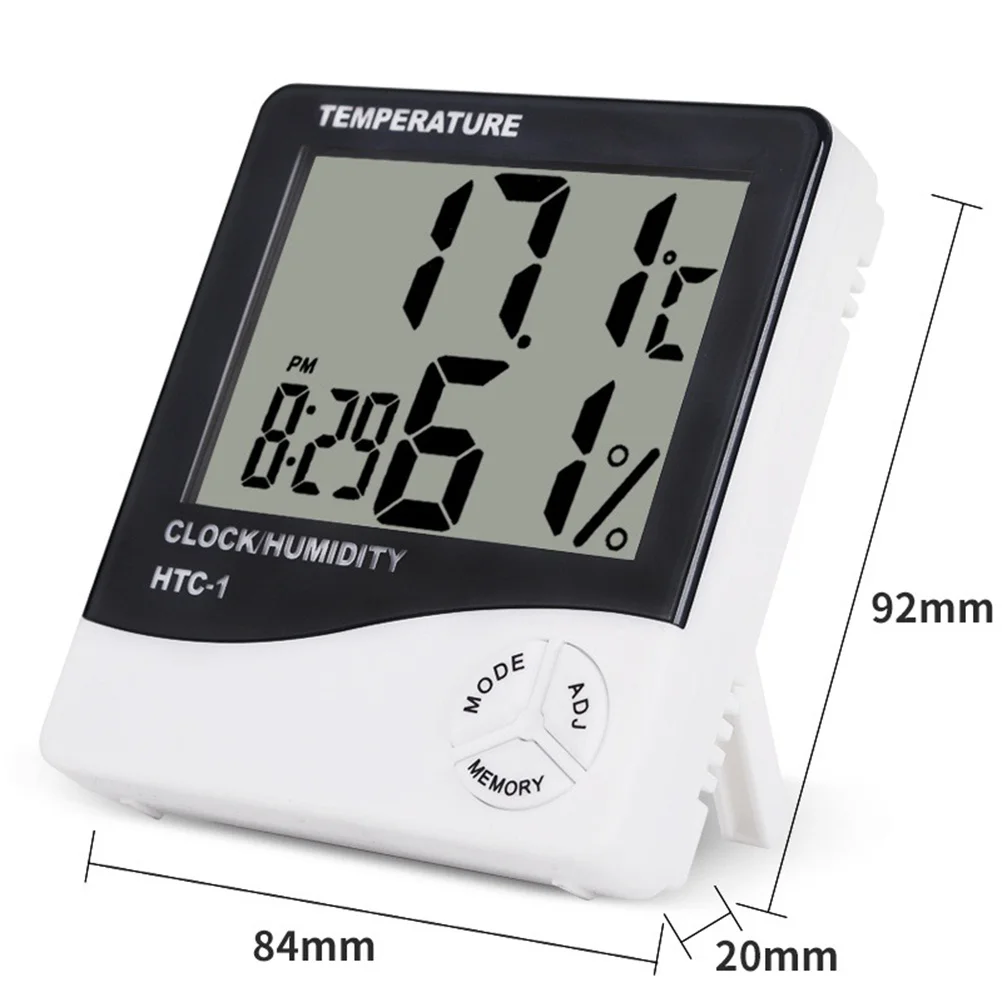 

2Pcs Electronic Thermometer Household Indoor Digital Hygrometer Temperature Humidity Meter Clock Digital Thermometer