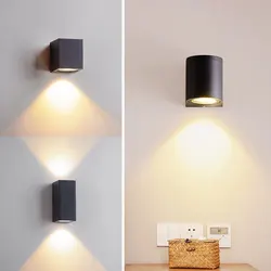 Led Wall Lamp Outdoor Waterproof AC85-265V 3W 6W Up & Down ABS Lighting Garden Decoration Wall Light For Indoor Livingroom Light