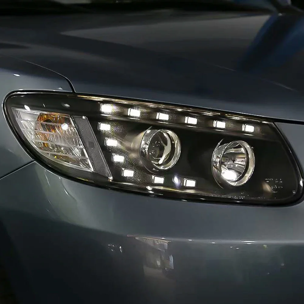 For Hyundai Santa Fe ix45 2006-2013 Car Front Headlights LED Headlight Assembly Upgrade High-Quality Projector Lens Accessories