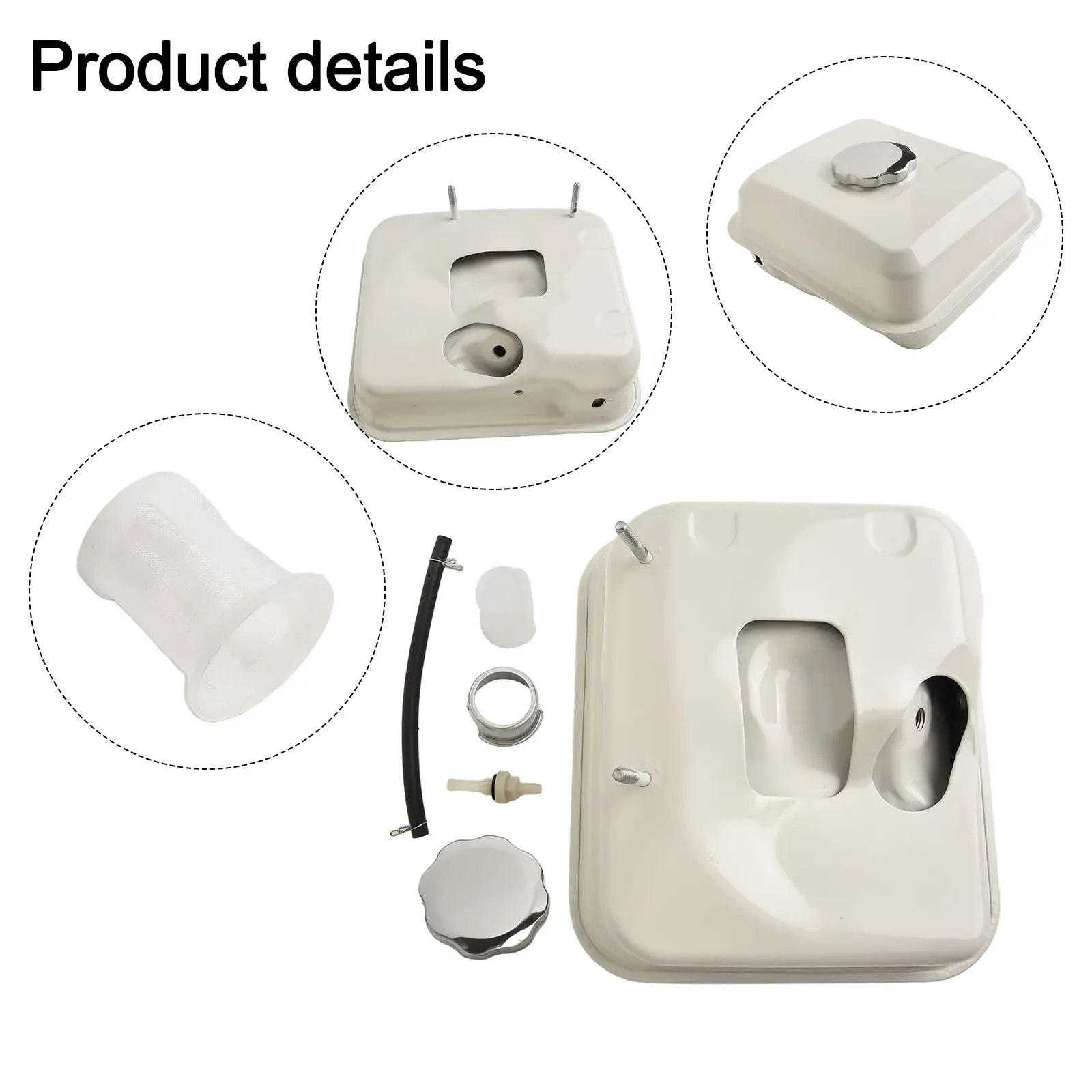 /3.1L /White /Petrol Fuel Tank Assembly With Cap Strainer Joint For For For GX120 GX140 For For GX200 5.5HP 6.5HP Engine Lawn Mo